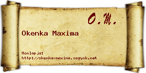 Okenka Maxima névjegykártya