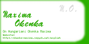 maxima okenka business card